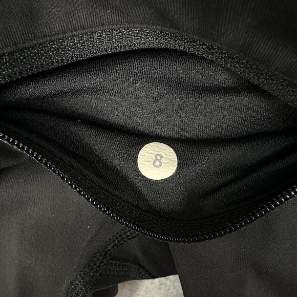 Lululemon Pace Queen Tight WMNS 8 Black Stretchy Ruched Ankle Hem Athletica Yoga - Picture 6 of 14